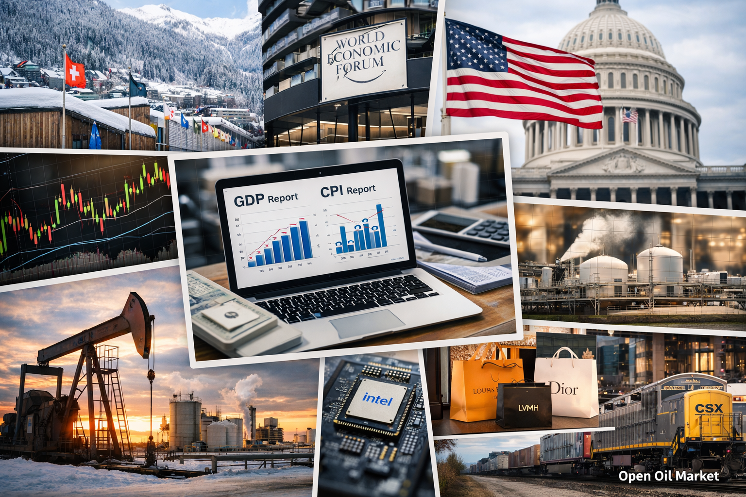 Eventos económicos e informes corporativos — jueves, 22 de enero de 2026: Foro Económico Mundial, CPI EE. UU. y PIB EE. UU.