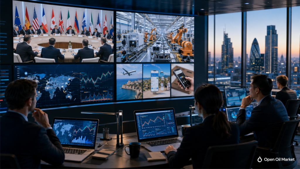 Mercados globales 18 de mayo de 2026: analistas evalúan reunión G7, producción industrial China e informes corporativos de Baidu, Ryanair, Trip.com y XP Inc
