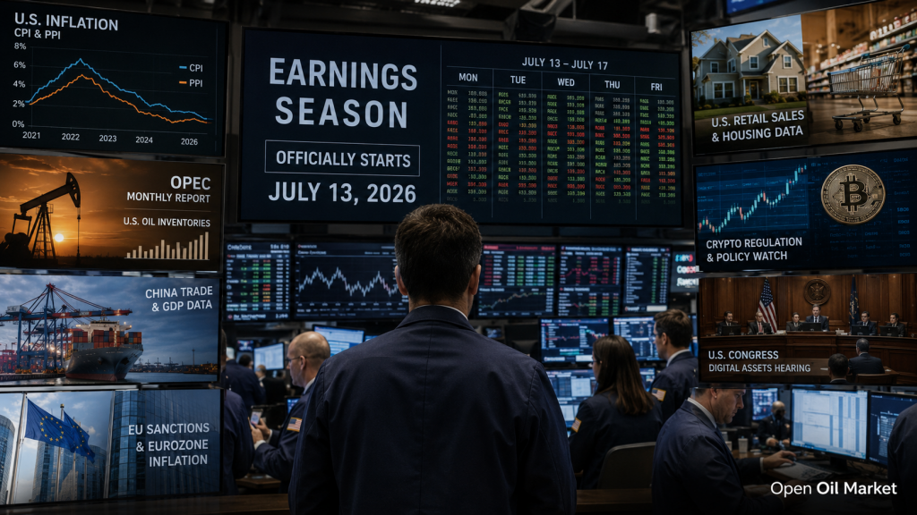 Calendario del inversor 13-17 de julio de 2026: CPI EE.UU., PIB de China y temporada de informes