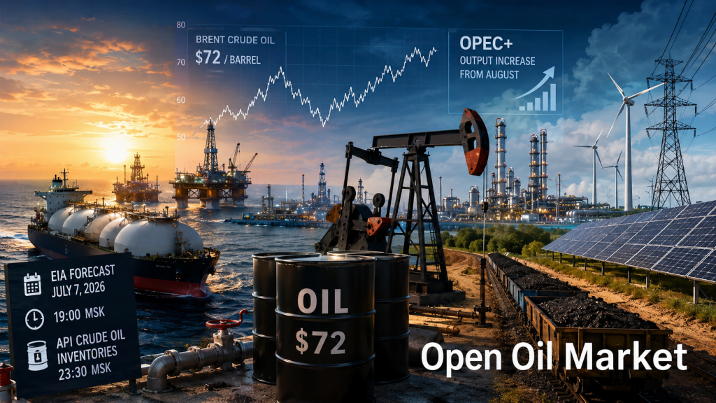 Noticias del petróleo y la energía — martes, 7 de julio de 2026: Brent, OPEC+, pronóstico EIA y API.