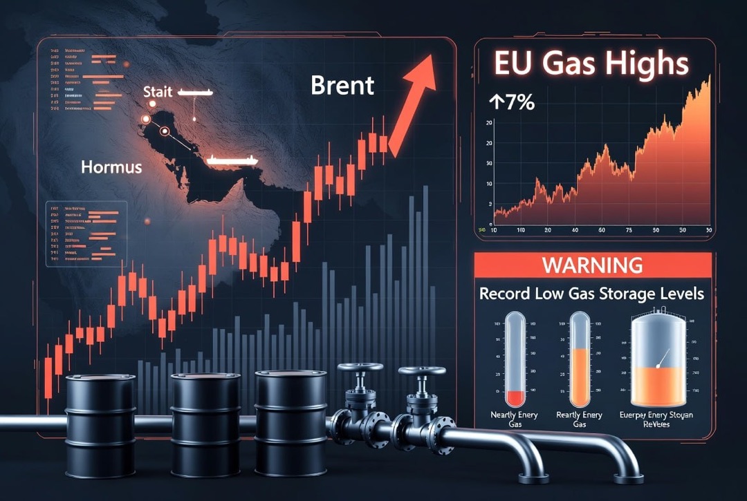 Noticias del sector energético - jueves, 30 de julio de 2026: escorcelación en el estrecho de Ormuz dispara el petróleo Brent, gas en Europa en máximos con reservas récord de bajas