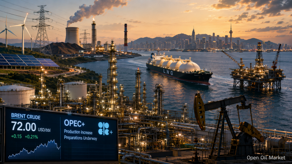 Mercado energético mundial 4 de julio de 2026: petróleo Brent, gas GNL, refinerías, productos petroleros, electricidad, energías renovables y carbón