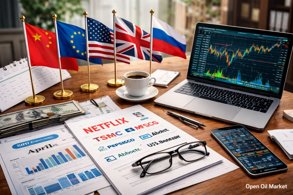 Eventos económicos e informes corporativos — jueves 16 de abril de 2026: PIB de China, CPI de la eurozona e informes de empresas