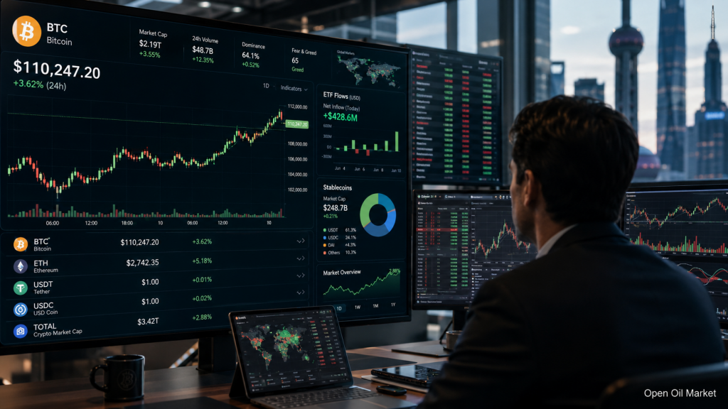 Noticias de criptomonedas, miércoles 10 de junio de 2026: Bitcoin verifica la resistencia del mercado, mientras que las stablecoins y ETFs marcan el tono para los inversores.