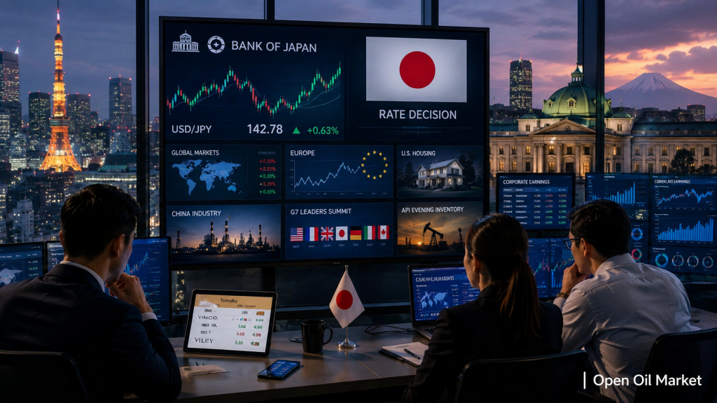 Eventos económicos e informes corporativos — martes, 16 de junio de 2026: tasa del Banco de Japón, ZEW y API.