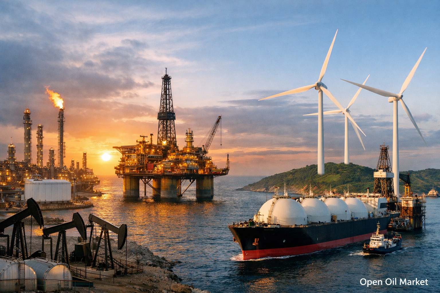 Mercado energético mundial: petróleo, gas, electricidad y ER — eventos del 4 de febrero de 2026