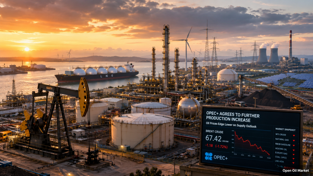Noticias del sector petrolero y energético 5 de julio de 2026: OPEP+ aumenta la producción, el petróleo se abarata, GNL y ER cambian el mercado energético