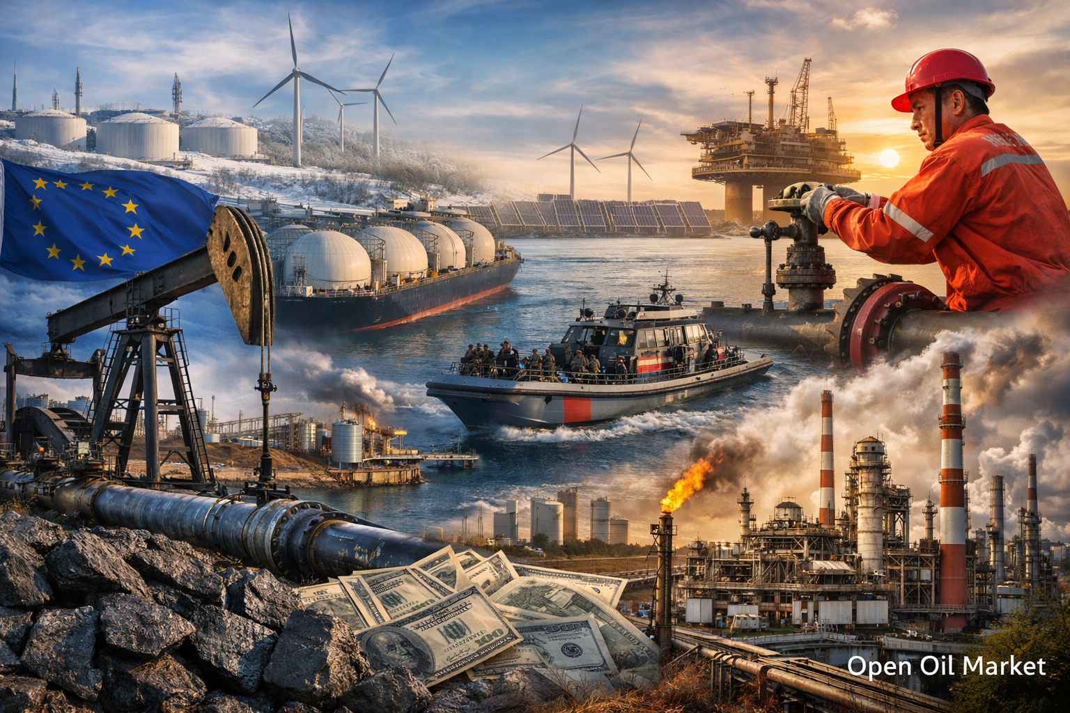 Noticias del sector energético - jueves, 8 de enero de 2026: el mercado mundial de petróleo, gas y energía bajo presión del sobreaprovisionamiento.