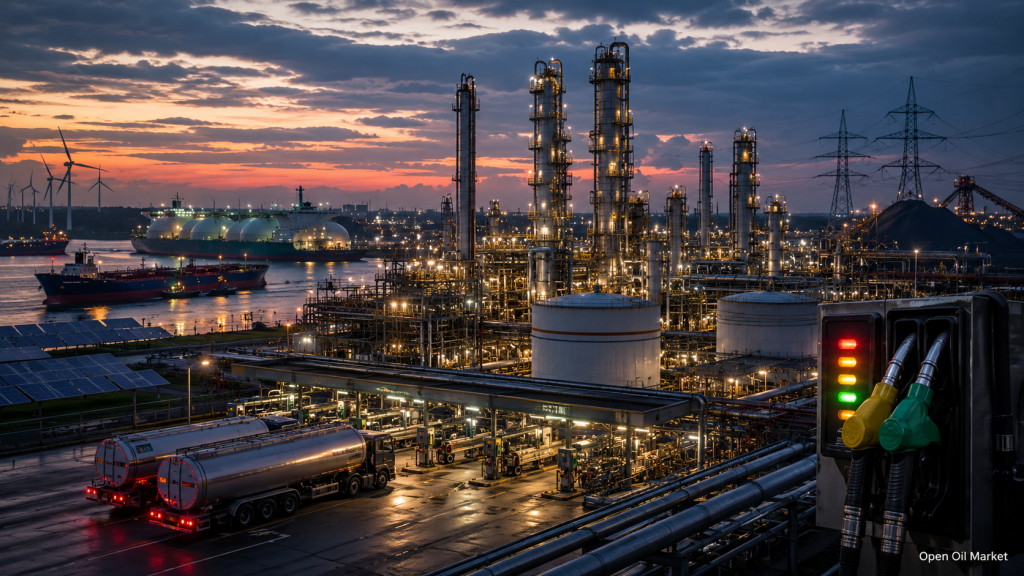 Mercado energético mundial 11 de julio de 2026 — refinería, petroleros, GNL, EERR y electricidad