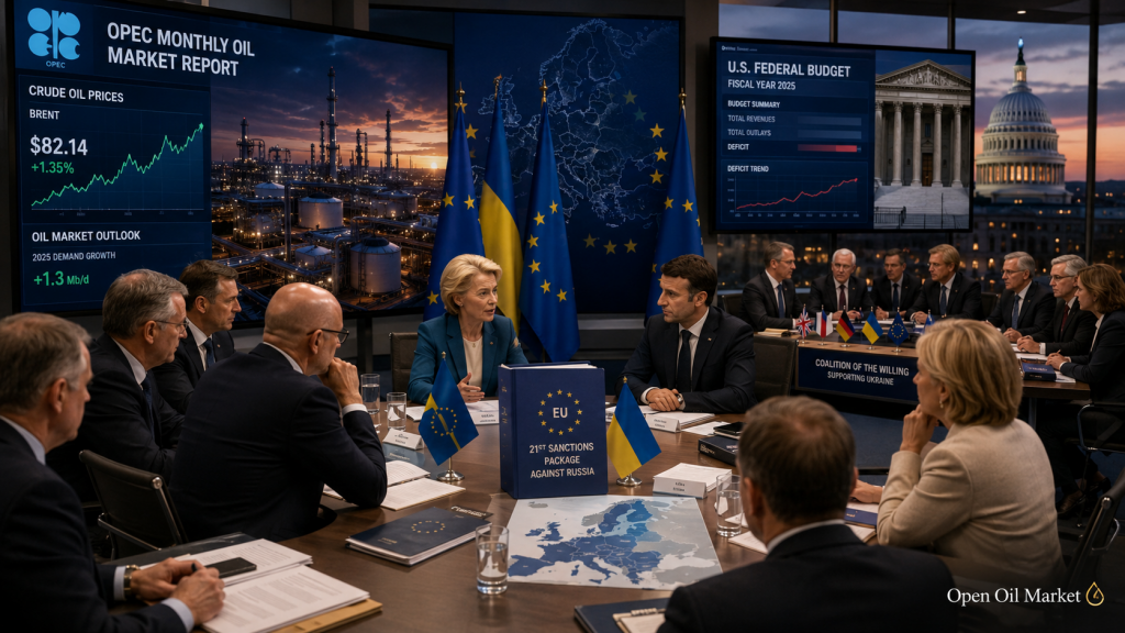 Sanciones de la UE contra Rusia, reunión sobre Ucrania, informe de la OPEP y datos sobre el presupuesto de EE.UU. el 13 de julio de 2026