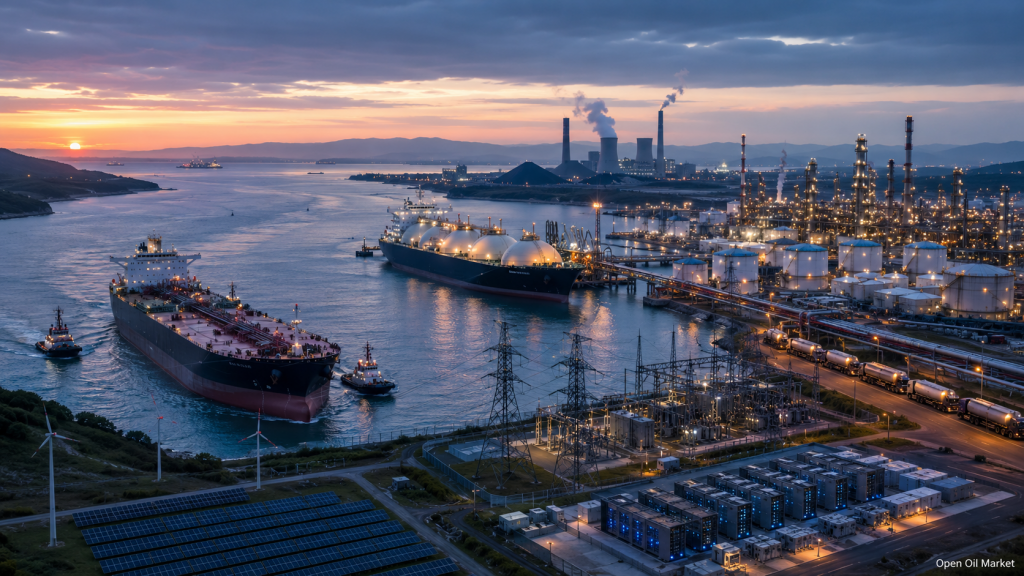 Noticias de petróleo, gas y energía 2 de junio de 2026: petrolero en el estrecho estratégico, terminal de GNL, refinería, redes eléctricas, centro de datos, energías renovables y generación de carbón