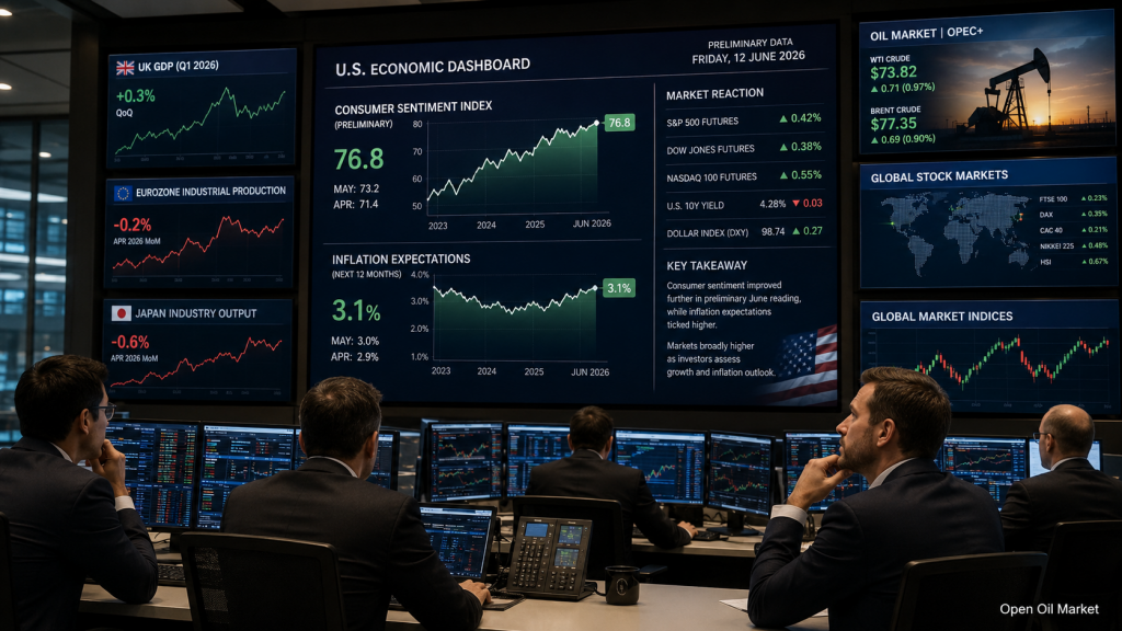 Calendario del inversor: índice de confianza del consumidor de EE. UU., expectativas de inflación, informe OPEC y mercados bursátiles mundiales 12 de junio de 2026
